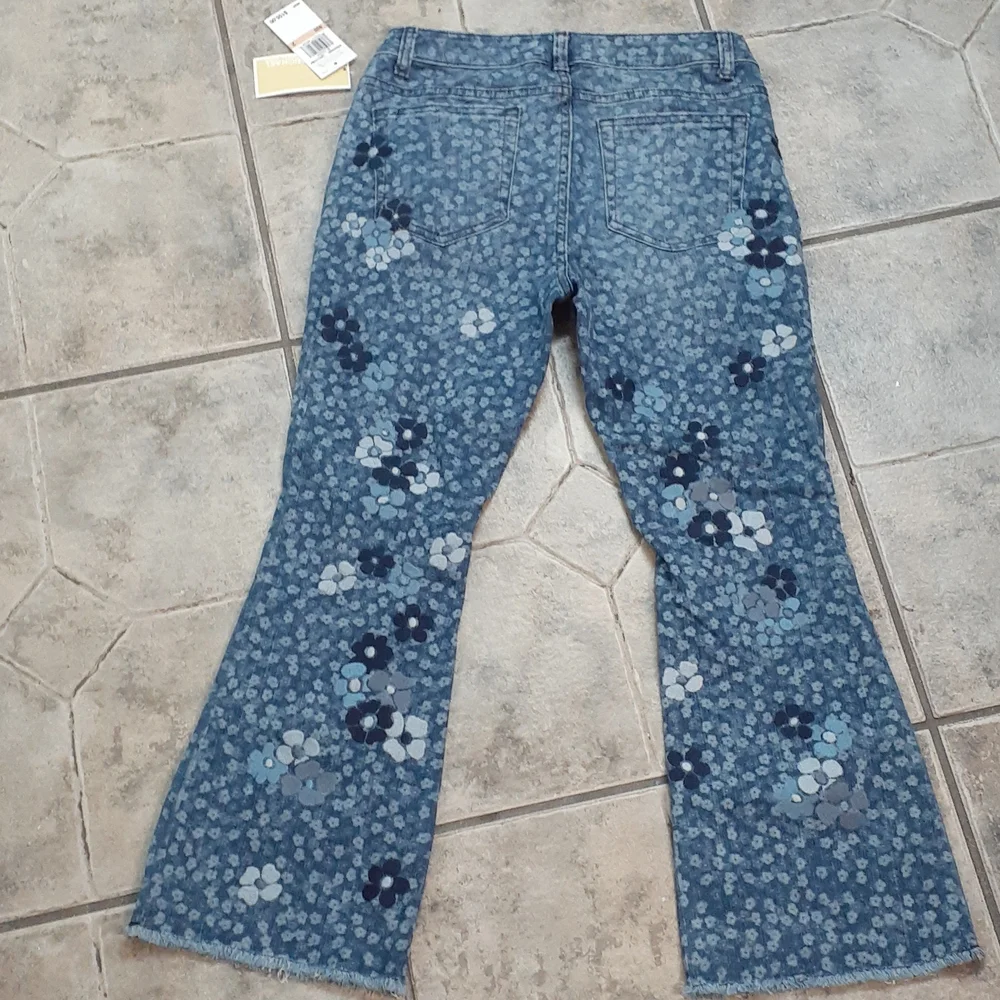 *Michael Kors Floral Embroidered Cropped Jeans From - Picture 5 of 6